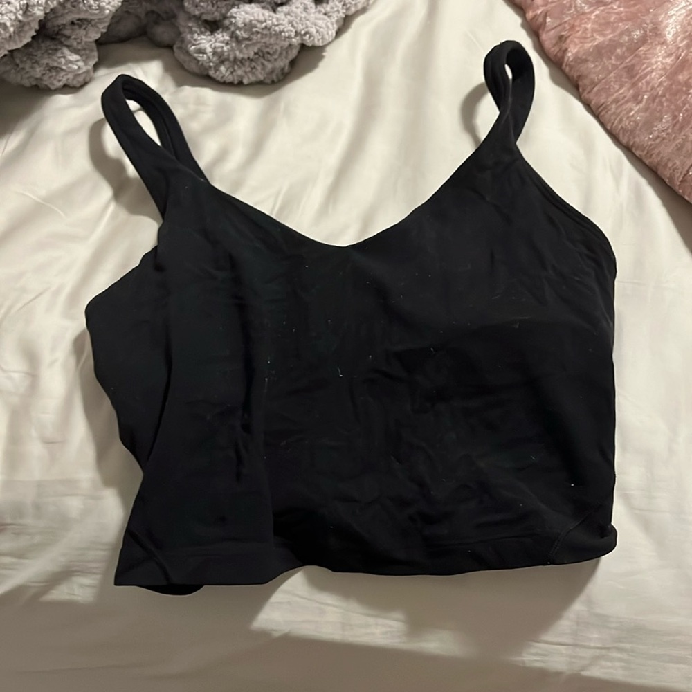 black lululemon align tank